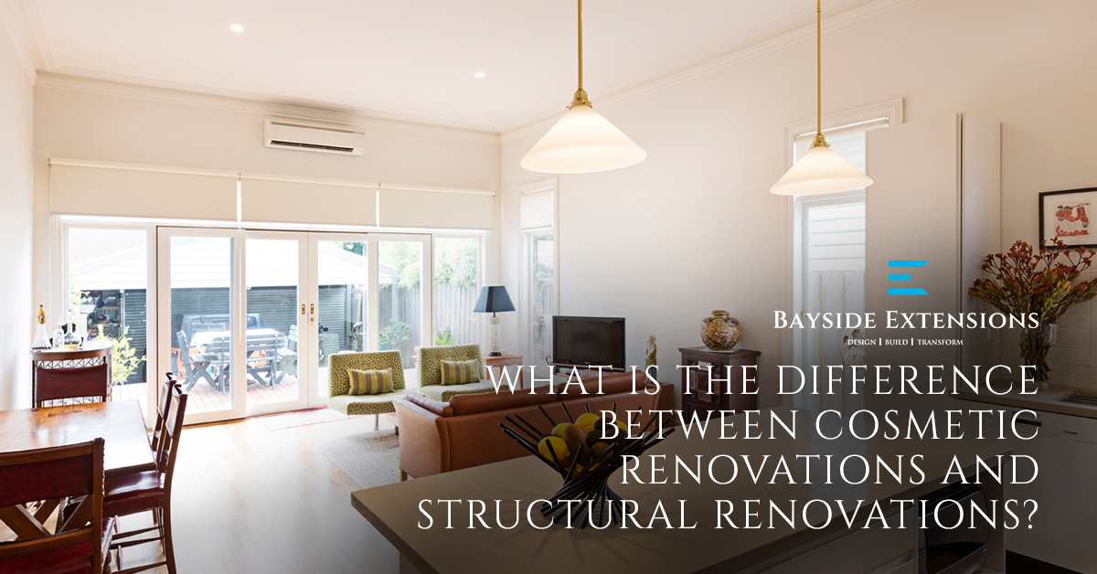 Difference cosmetic and structural renovations
